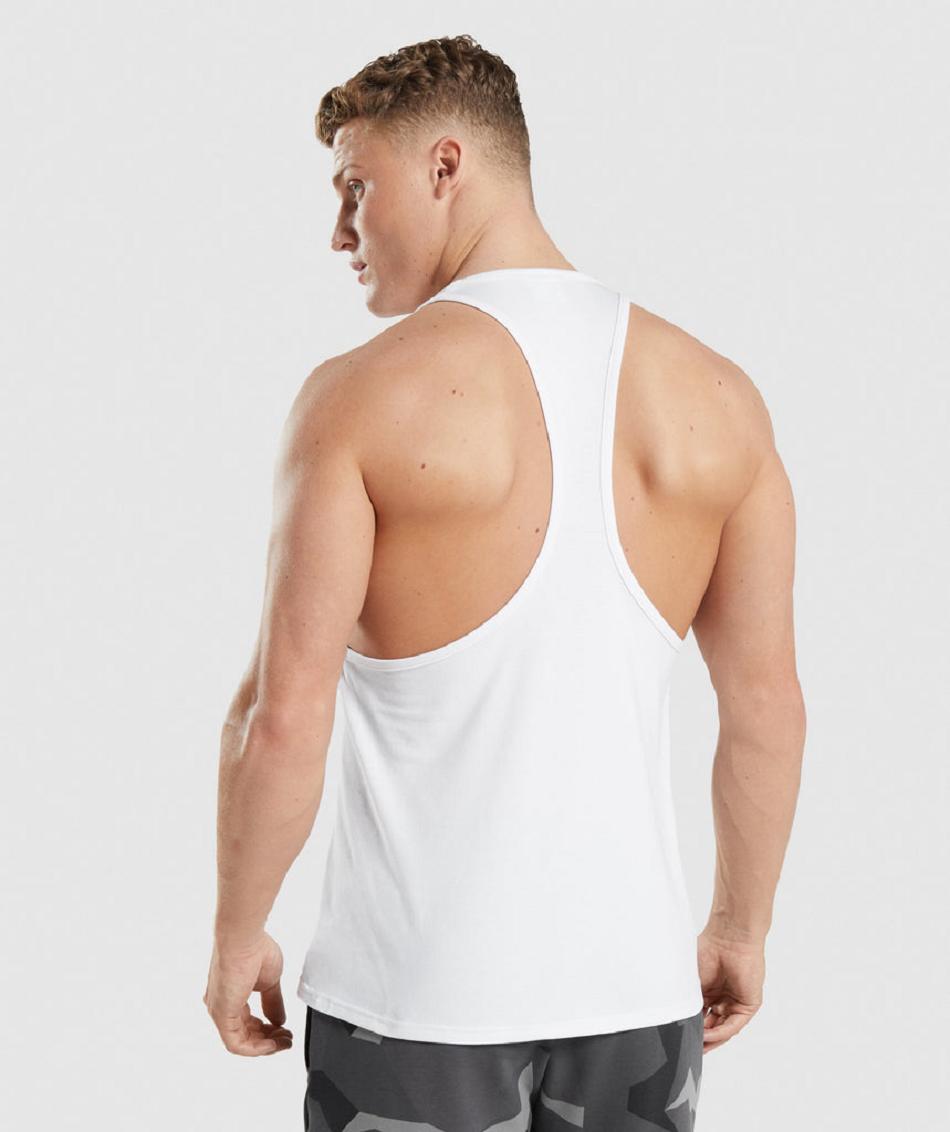 Stringers Męskie Gymshark Critical Białe | PL 3749LIS